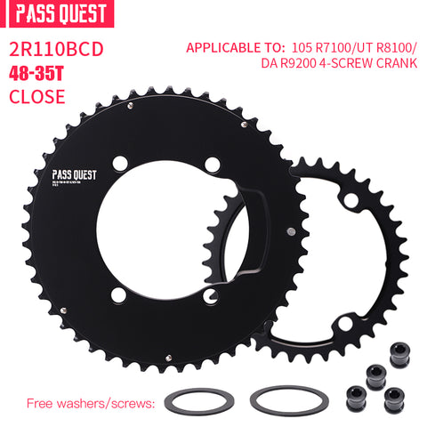 110BCD 2X R9200 R8100 R7100 Sprocket AERO Crankshaft set Road bike Gravel bike 11-12S