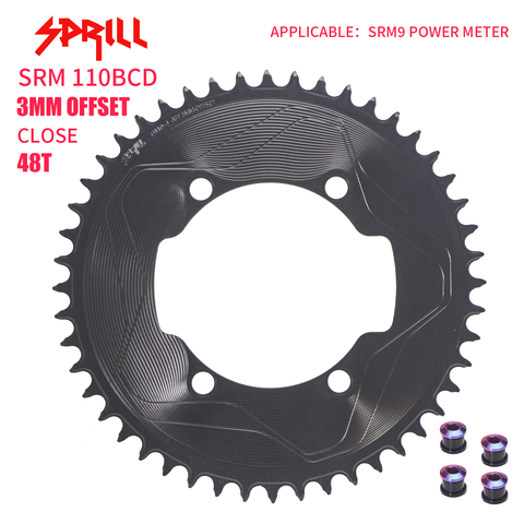 SRAM SRM 110BCD 3mm offset AERO Narrow Wide Chainring 46-58T