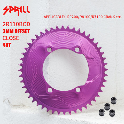 PASS QUEST SPRILL R9200 R8100 R7100 3mm offset (4-bolt AERO) Round  Narrow Wide Chainring