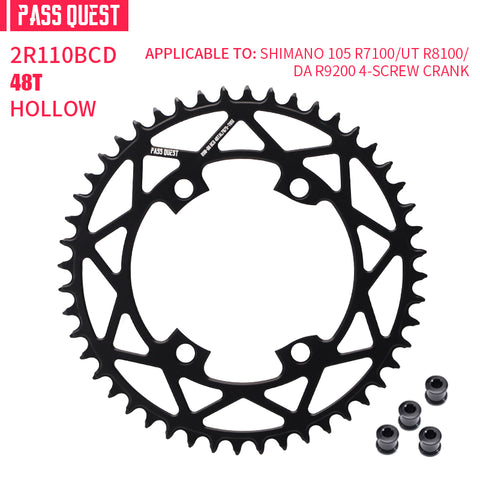 SHIMANO 110BCD R9200 R8100 R7100 (4-bolt Hollow) Round Narrow Wide Chainring