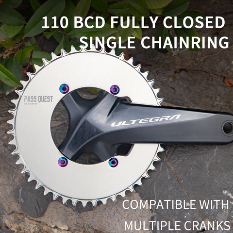 SHIMANO 110BCD Universal AERO Round Narrow Wide Chainring 44-60T