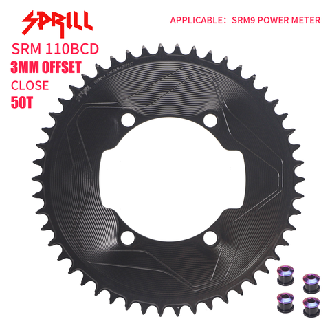 SRAM SRM 110BCD 3mm offset AERO Narrow Wide Chainring 46-58T