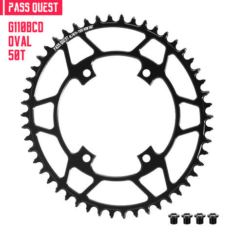 PASS QUEST For SHIMANO GRX 110bcd Oval Hollow Narrow Wide Chainring