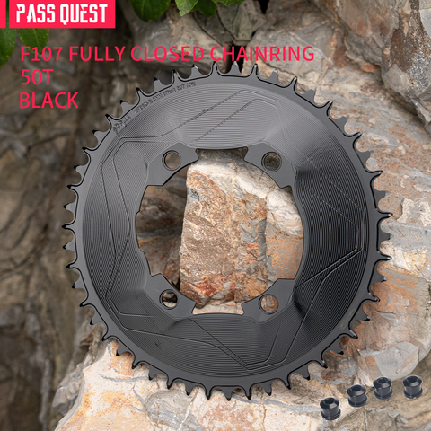PASS QUEST SPRILL F107BCD 3mm offset AXS (4-bolt AERO) Round  Narrow Wide Chainring（副本）