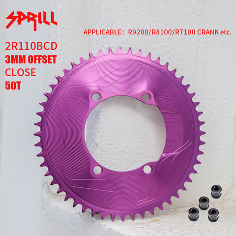 PASS QUEST SPRILL R9200 R8100 R7100 3mm offset (4-bolt AERO) Round  Narrow Wide Chainring