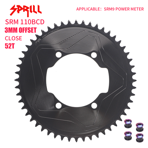 SRAM SRM 110BCD 3mm offset AERO Narrow Wide Chainring 46-58T