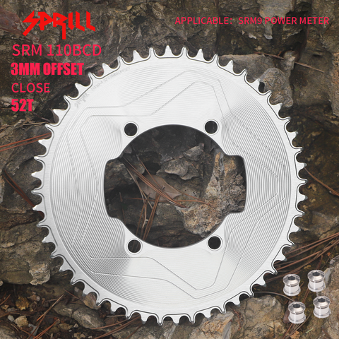SRAM SRM 110BCD 3mm offset AERO Narrow Wide Chainring 46-58T