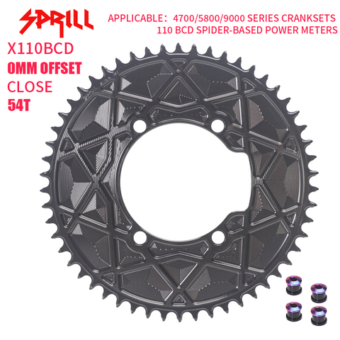 PASS QUEST X110BCD High strength AERO Texture Narrow Wide Chainring 54-66T