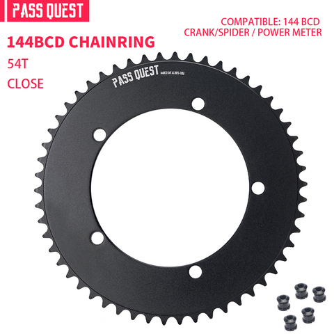 PASS QUEST 144 BCD 1/8" Fixie Single Speed BMX Track Chainring 42-70T