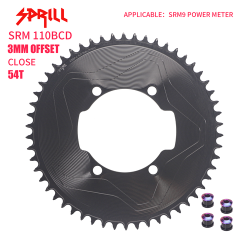 SRAM SRM 110BCD 3mm offset AERO Narrow Wide Chainring 46-58T