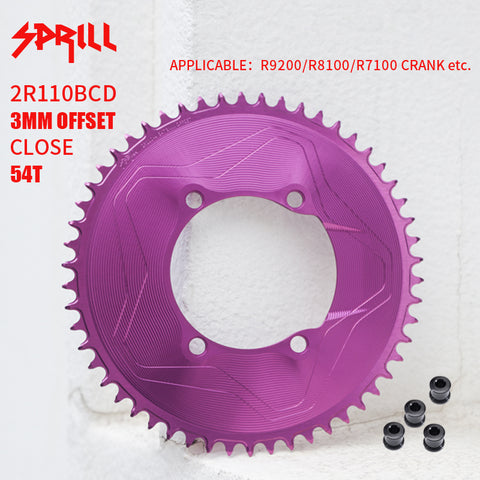 PASS QUEST SPRILL R9200 R8100 R7100 3mm offset (4-bolt AERO) Round  Narrow Wide Chainring