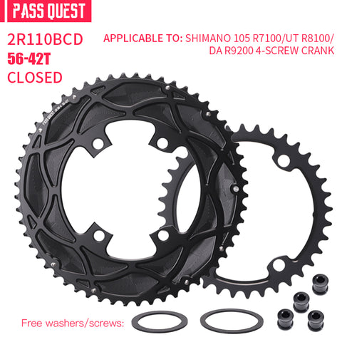 110BCD 2X R9200 R8100 R7100 Sprocket AERO Crankshaft set Road bike Gravel bike 11-12S