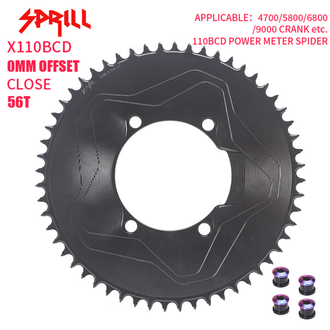 PASS QUEST X110BCD High strength AERO STAR Narrow Wide Chainring 56-66T