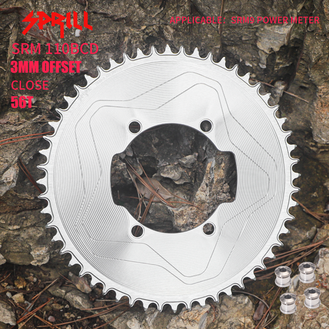 SRAM SRM 110BCD 3mm offset AERO Narrow Wide Chainring 46-58T