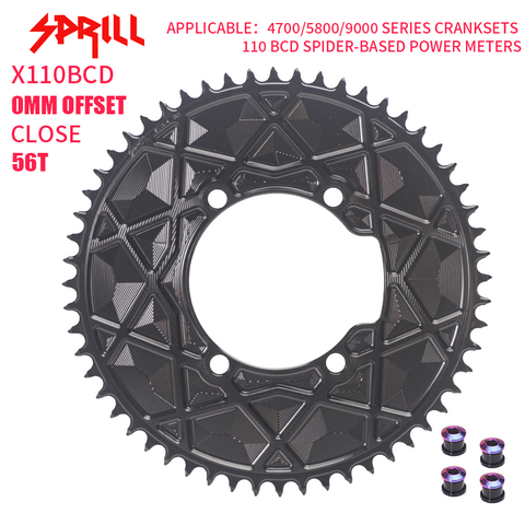 PASS QUEST X110BCD High strength AERO Texture Narrow Wide Chainring 54-66T