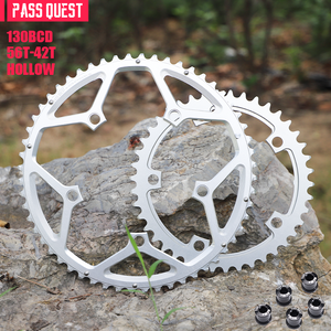 130BCD (5-bolt HOLLOW) 2X Sprocket Round Road Bike Foldable Bicycle 11-12 speed  Gravel bike