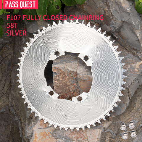 PASS QUEST SPRILL F107BCD 3mm offset AXS (4-bolt AERO) Round  Narrow Wide Chainring（副本）