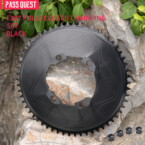 PASS QUEST SPRILL F107BCD 3mm offset AXS (4-bolt AERO) Round  Narrow Wide Chainring（副本）