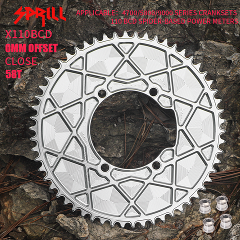 PASS QUEST X110BCD High strength AERO Texture Narrow Wide Chainring 54-66T