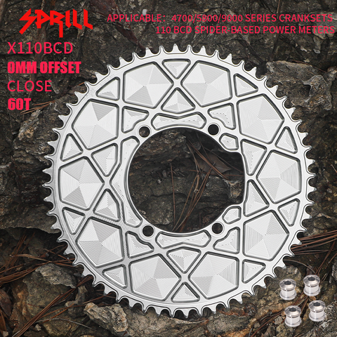PASS QUEST X110BCD High strength AERO Texture Narrow Wide Chainring 54-66T