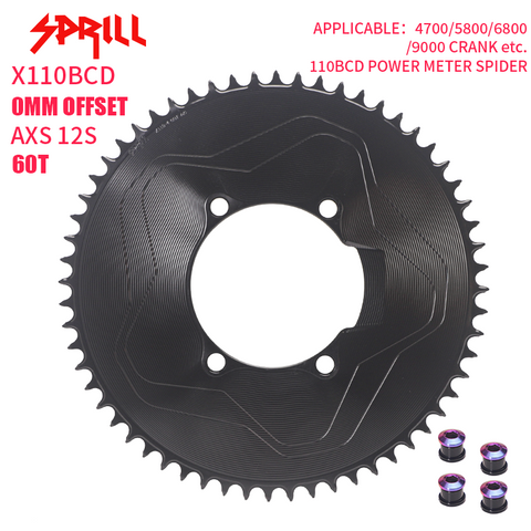 PASS QUEST X110BCD High strength AERO STAR Narrow Wide Chainring 56-66T