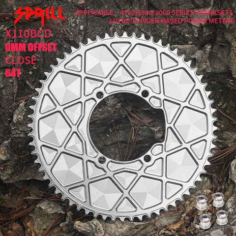 PASS QUEST X110BCD High strength AERO Texture Narrow Wide Chainring 54-66T