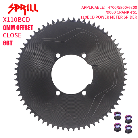 PASS QUEST X110BCD High strength AERO STAR Narrow Wide Chainring 56-66T