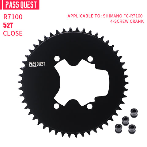 SHIMANO 110BCD R9200 R8100 R7100 (4-bolt AERO) Completely closed Round Narrow Wide Chainring