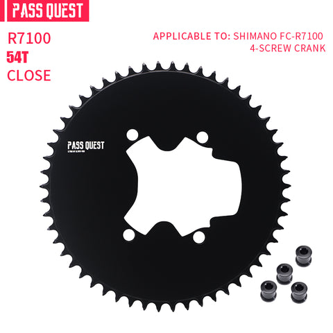 SHIMANO 110BCD R9200 R8100 R7100 (4-bolt AERO) Completely closed Round Narrow Wide Chainring