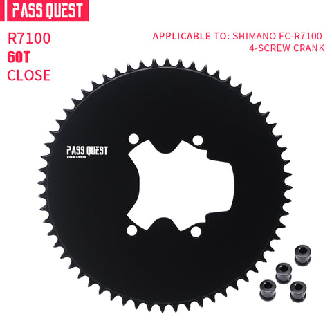 SHIMANO 110BCD R9200 R8100 R7100 (4-bolt AERO) Completely closed Round Narrow Wide Chainring