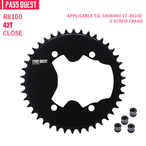 SHIMANO 110BCD R9200 R8100 R7100 (4-bolt AERO) Completely closed Round Narrow Wide Chainring