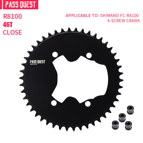 SHIMANO 110BCD R9200 R8100 R7100 (4-bolt AERO) Completely closed Round Narrow Wide Chainring