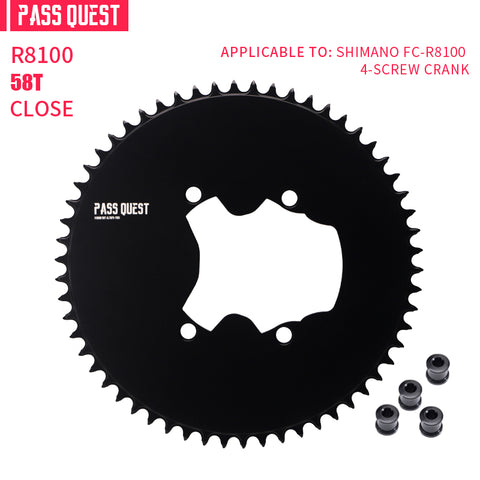 SHIMANO 110BCD R9200 R8100 R7100 (4-bolt AERO) Completely closed Round Narrow Wide Chainring