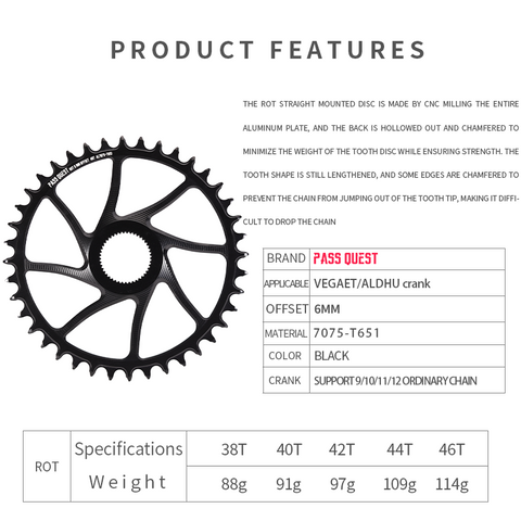ROTOR (6mm offset ) Round Narrow Wide Chainring