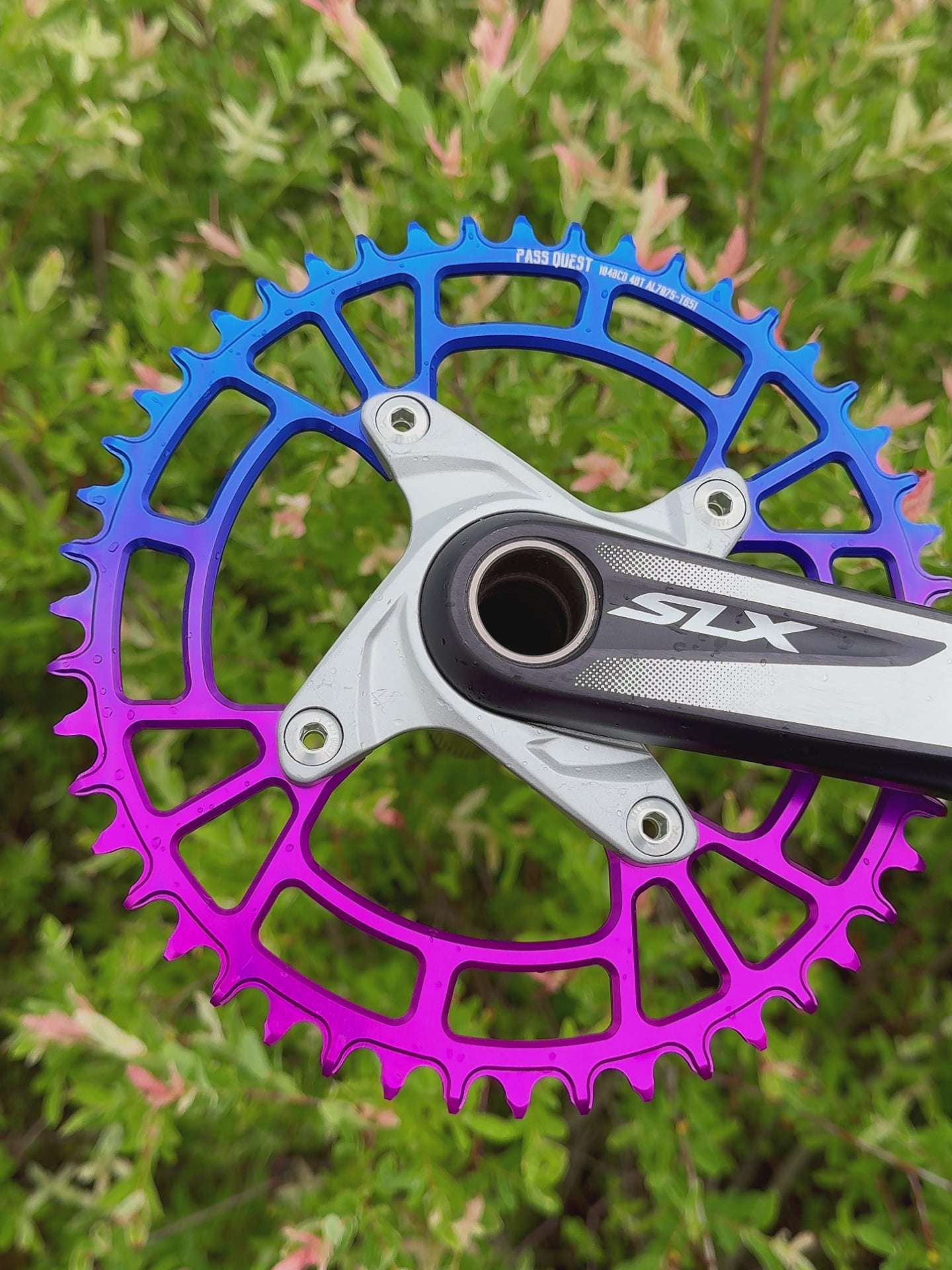 PASS QUEST 104BCD Hollow Round Silver Narrow Wide Chainring