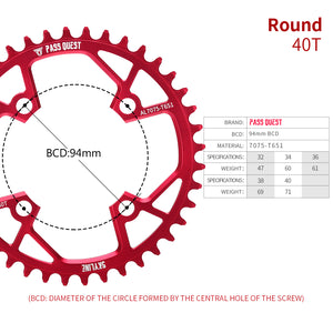 SRAM 94 BCD  Round Narrow Wide Chainring