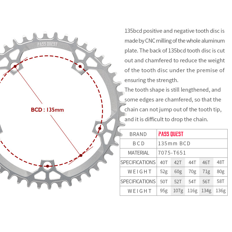 135 BCD Narrow Wide Chainring CAMPAGNOLO – PASS QUEST