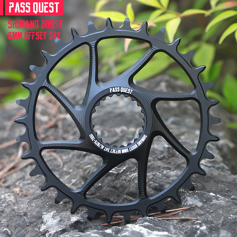 SHIMANO BOOST 6mm offset Round Narrow Wide Chainring PASS QUEST