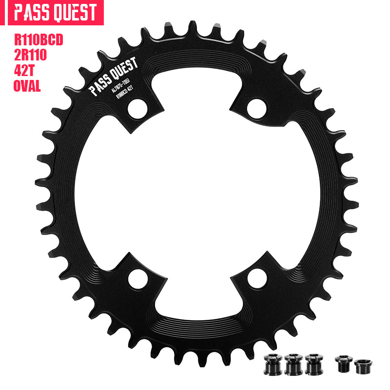 R110BCD (4-bolt ) Oval Narrow Wide Chainring
