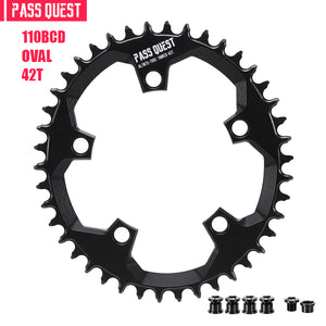 110BCD (5-bolt Oval) Road Bike Narrow Wide Chainring