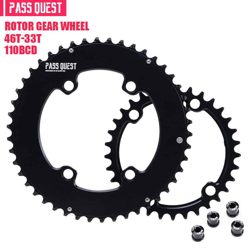 ROTOR 110BCD 2X Sprocket AERO crankshaft set Road bike Gravel bike