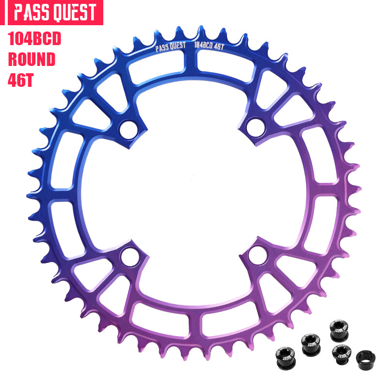 104BCD Round Fade Color  Mountain Bike Road Bike Narrow Wide Chainring