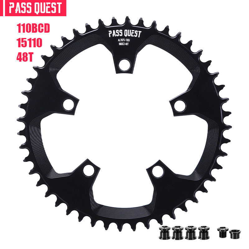110BCD (5-bolt Hollow) Round Road Bike Narrow Wide Chainring