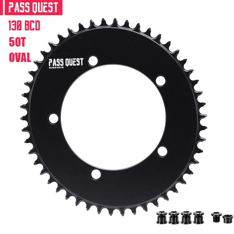 130BCD (5-bolt AERO) Oval Narrow Wide Chainring – PASS QUEST