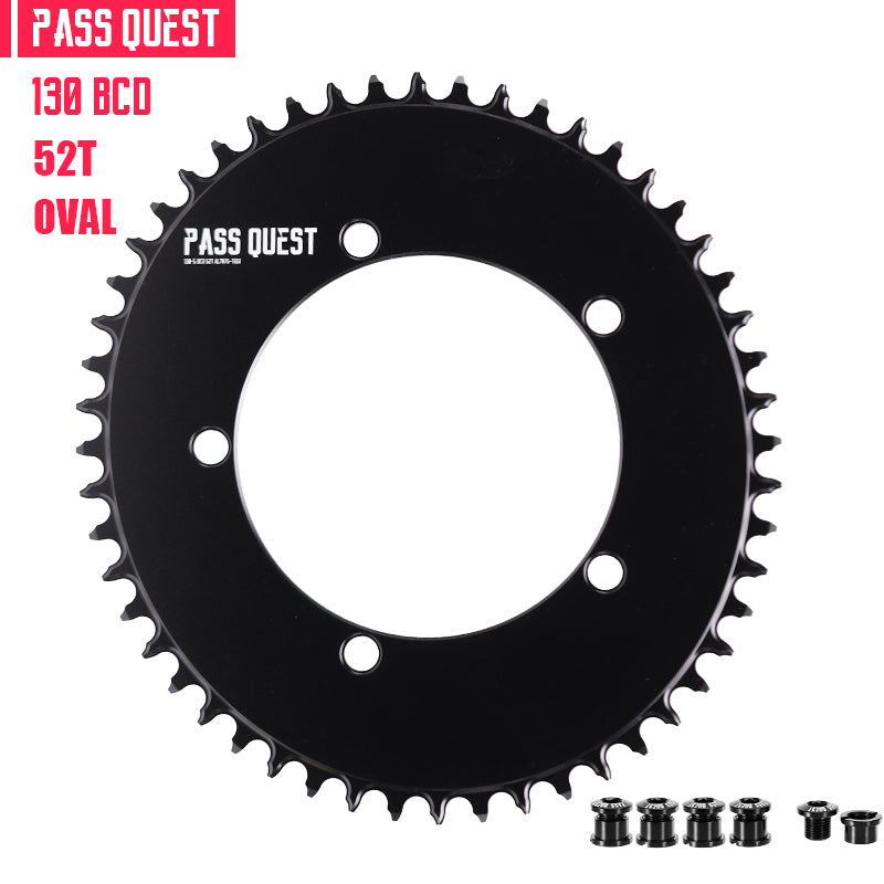 130BCD (5-bolt AERO) Oval Narrow Wide Chainring – PASS QUEST