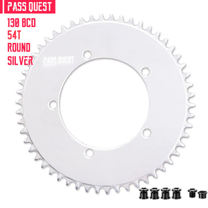 130 BCD (5-bolt AERO) Round Narrow Wide Chainring