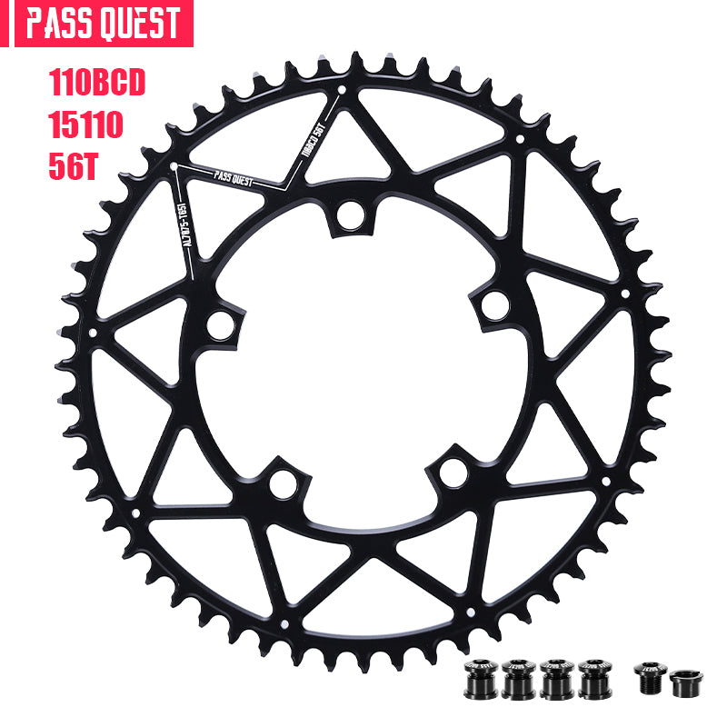 110BCD (5-bolt Hollow) Round Road Bike Narrow Wide Chainring