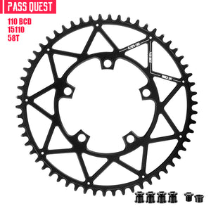 110BCD (5-bolt Hollow) Round Road Bike Narrow Wide Chainring