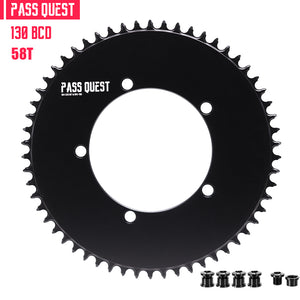 130 BCD (5-bolt AERO) Round Narrow Wide Chainring
