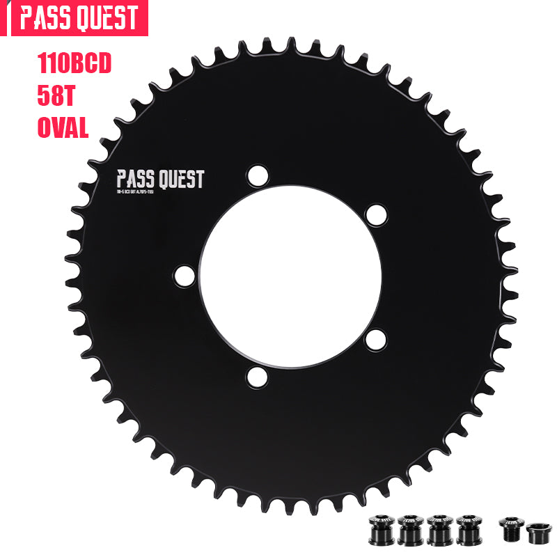 110BCD (5-bolt AERO) Oval Road Bike Fold Bike Narrow Wide Chainring